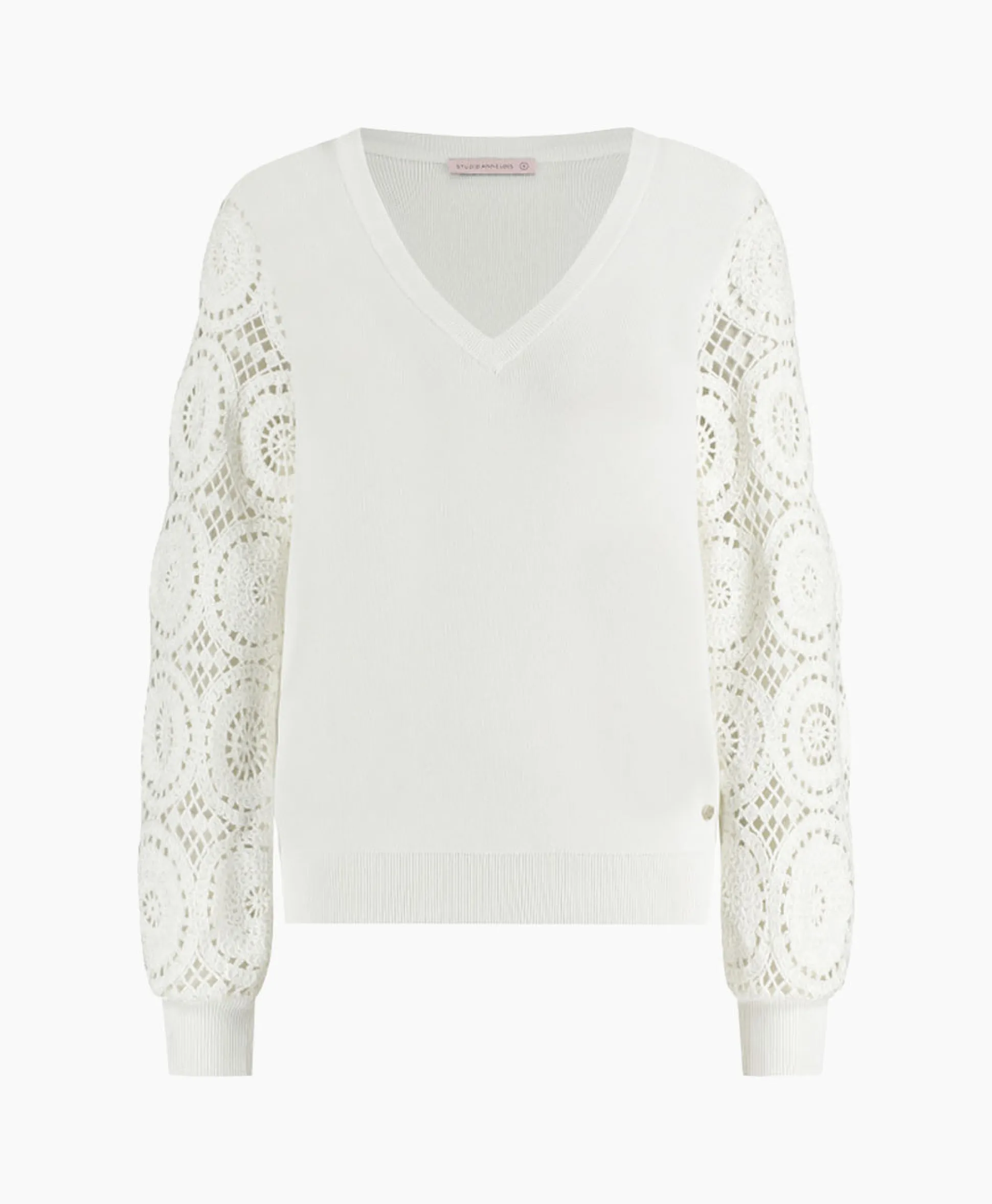 Studio Anneloes Pullover Dinah Crochet Off White
