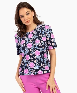 Studio Anneloes Top & T-Shirt Lott Flower Tee Roze
