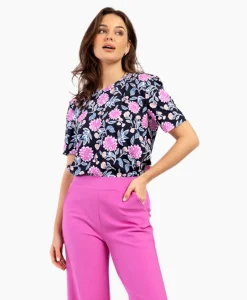 Studio Anneloes Top & T-Shirt Lott Flower Tee Roze