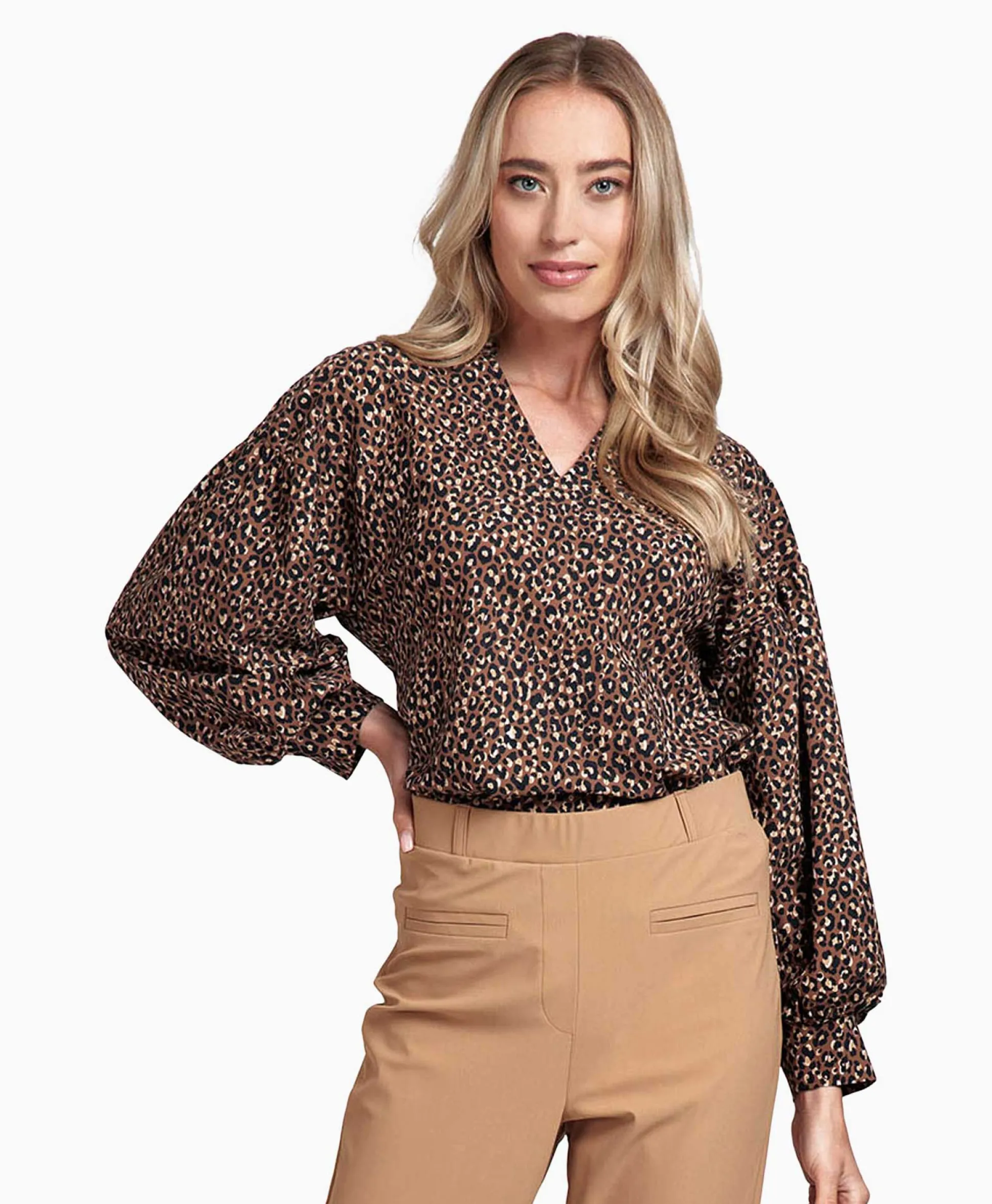 Studio Anneloes Top Julia Leopard Bruin