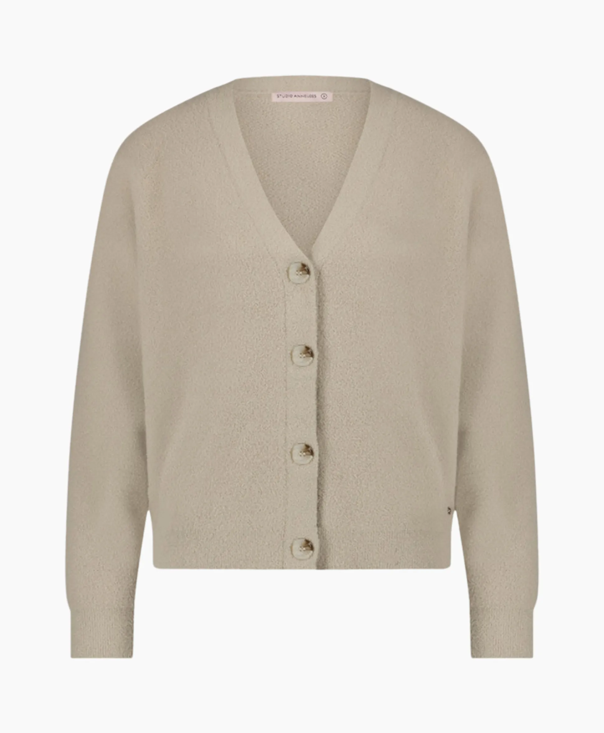 Studio Anneloes Vest Olivian Soft Cardigan Zand
