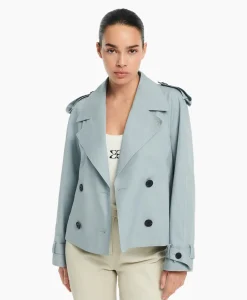 Studioar By Arma Mantel Samora Cotton Twill Blauw