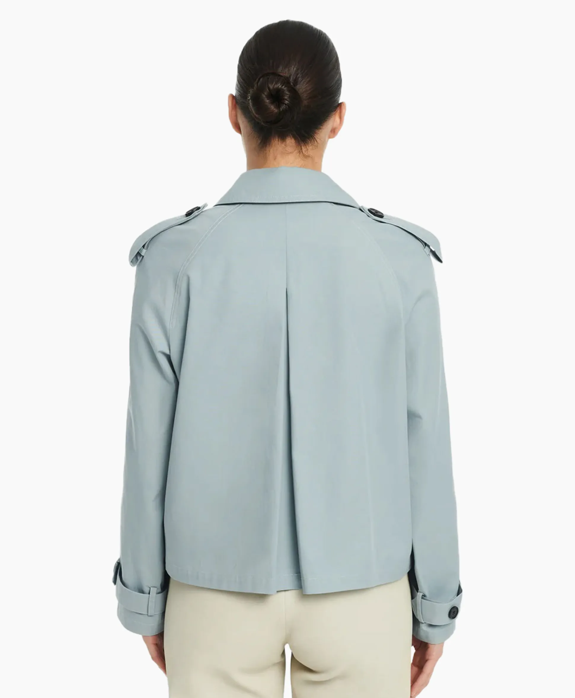 Studioar By Arma Mantel Samora Cotton Twill Blauw