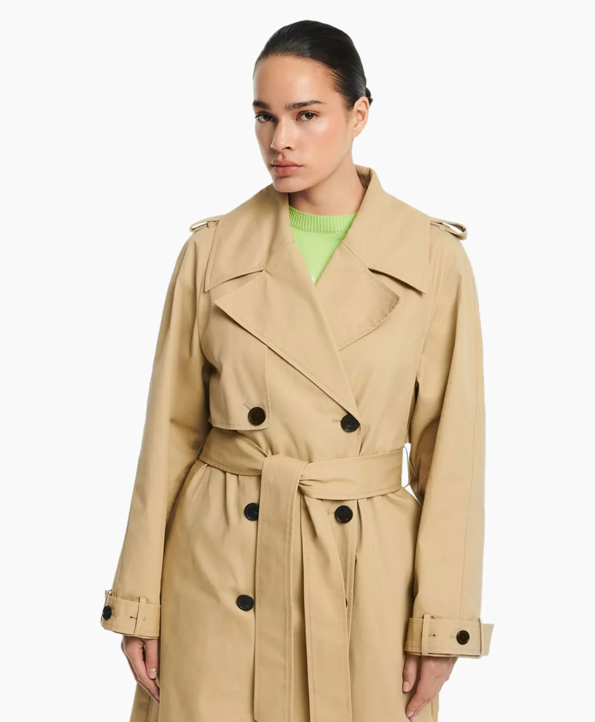 Studioar By Arma Trenchcoat Mexia Cotton Twill Beige