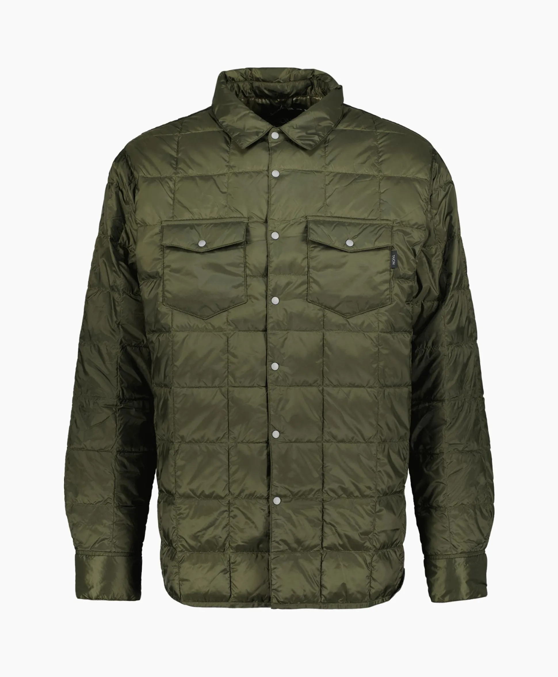 Taion Jack W-Pocket Down Shirts Donker Groen