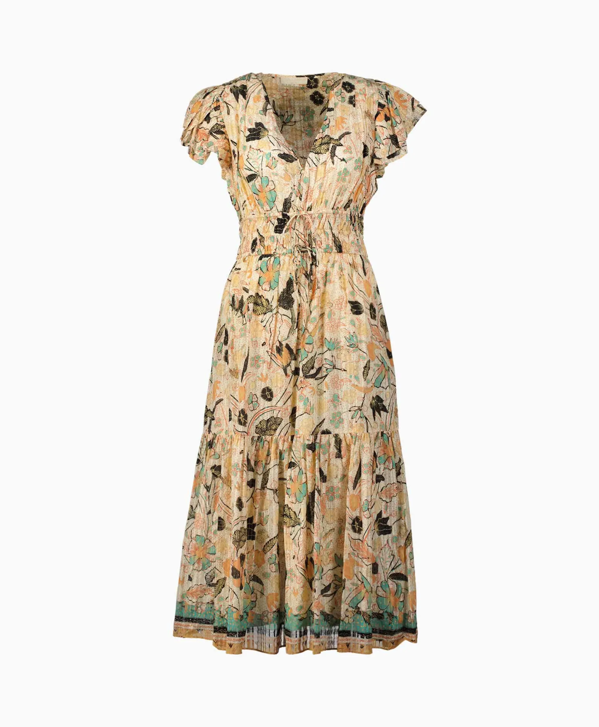 Ulla Johnson Midi Jurk Angelica Ecru