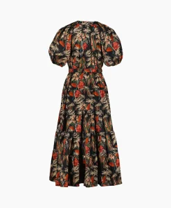 Ulla Johnson Midi Jurk Olina Bruin