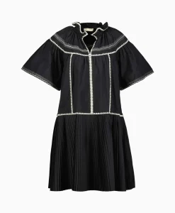 Ulla Johnson Mini Jurk Desi Zwart