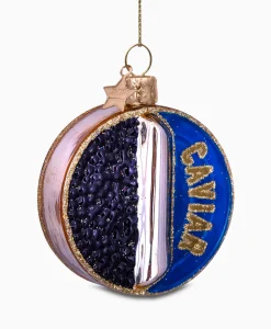 Vondels Vondels Kerstbal Potje Kaviaar Blauw
