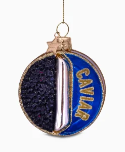 Vondels Vondels Kerstbal Potje Kaviaar Blauw