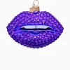 Vondels Vondels Kerstbal Lippen Paars
