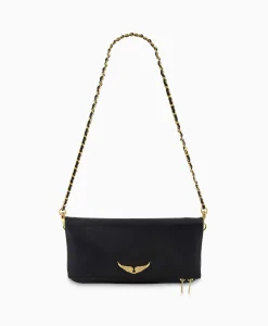 Zadig & Voltaire Crossbody Tas Rock Grained Leather Zwart