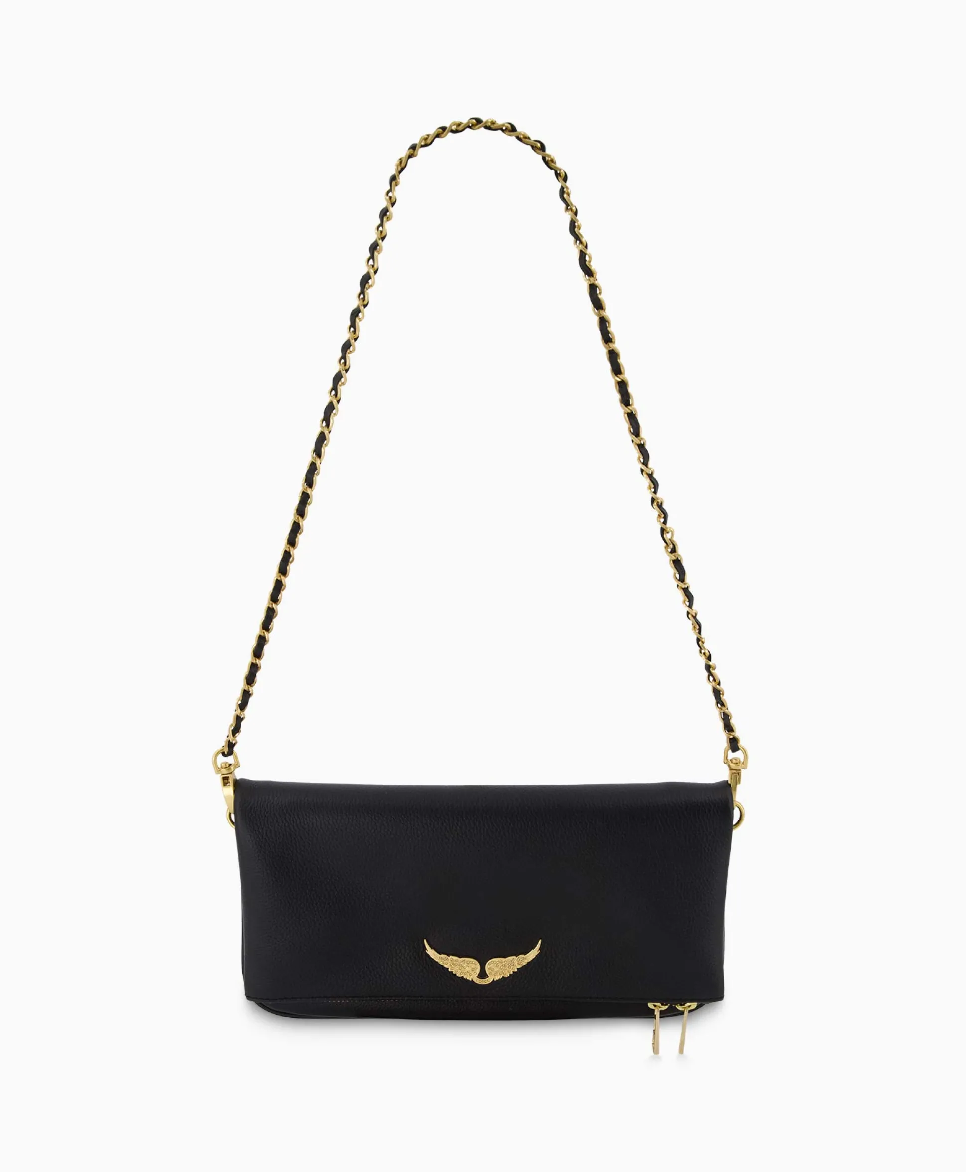 Zadig & Voltaire Crossbody Tas Rock Grained Leather Zwart