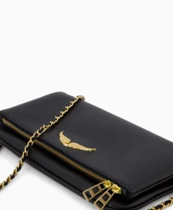 Zadig & Voltaire Crossbody Tas Rock Grained Leather Zwart