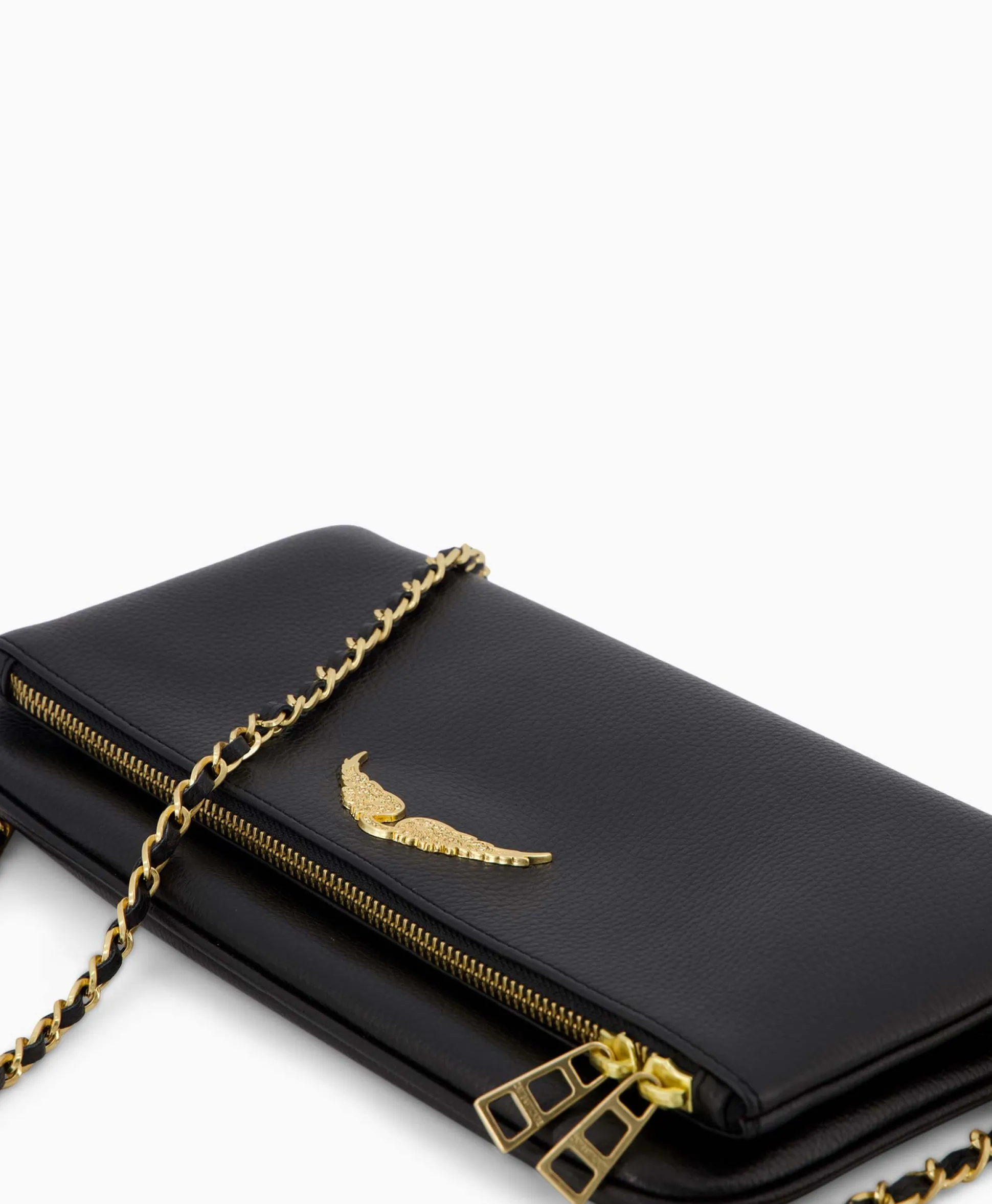Zadig & Voltaire Crossbody Tas Rock Grained Leather Zwart