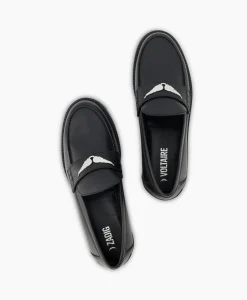 Zadig & Voltaire Loafer Joecassin Semy-Shiny Calfskin Zwart
