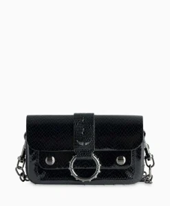 Zadig & Voltaire Schouder / Hand Tas Kate Wallet Glossy Wild Emboss Zwart