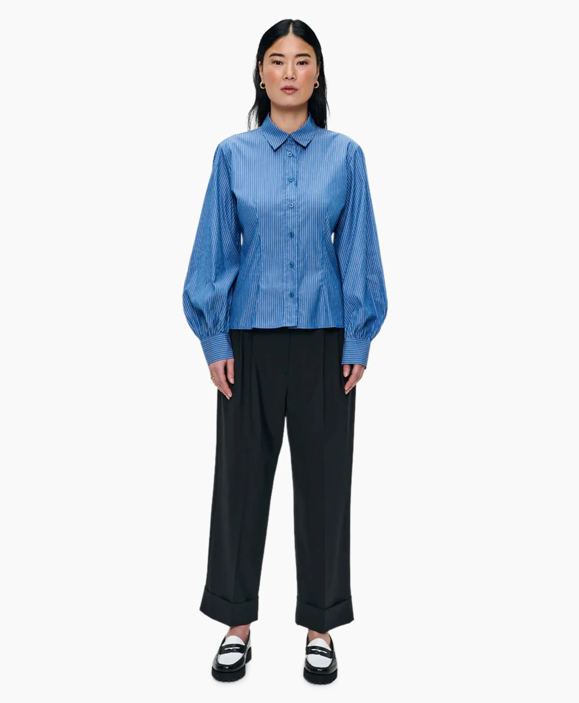 Zenggi Blouse Puff Sleeve Blauw