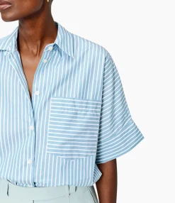 Zenggi Blouse Stripe Boxy Licht Groen