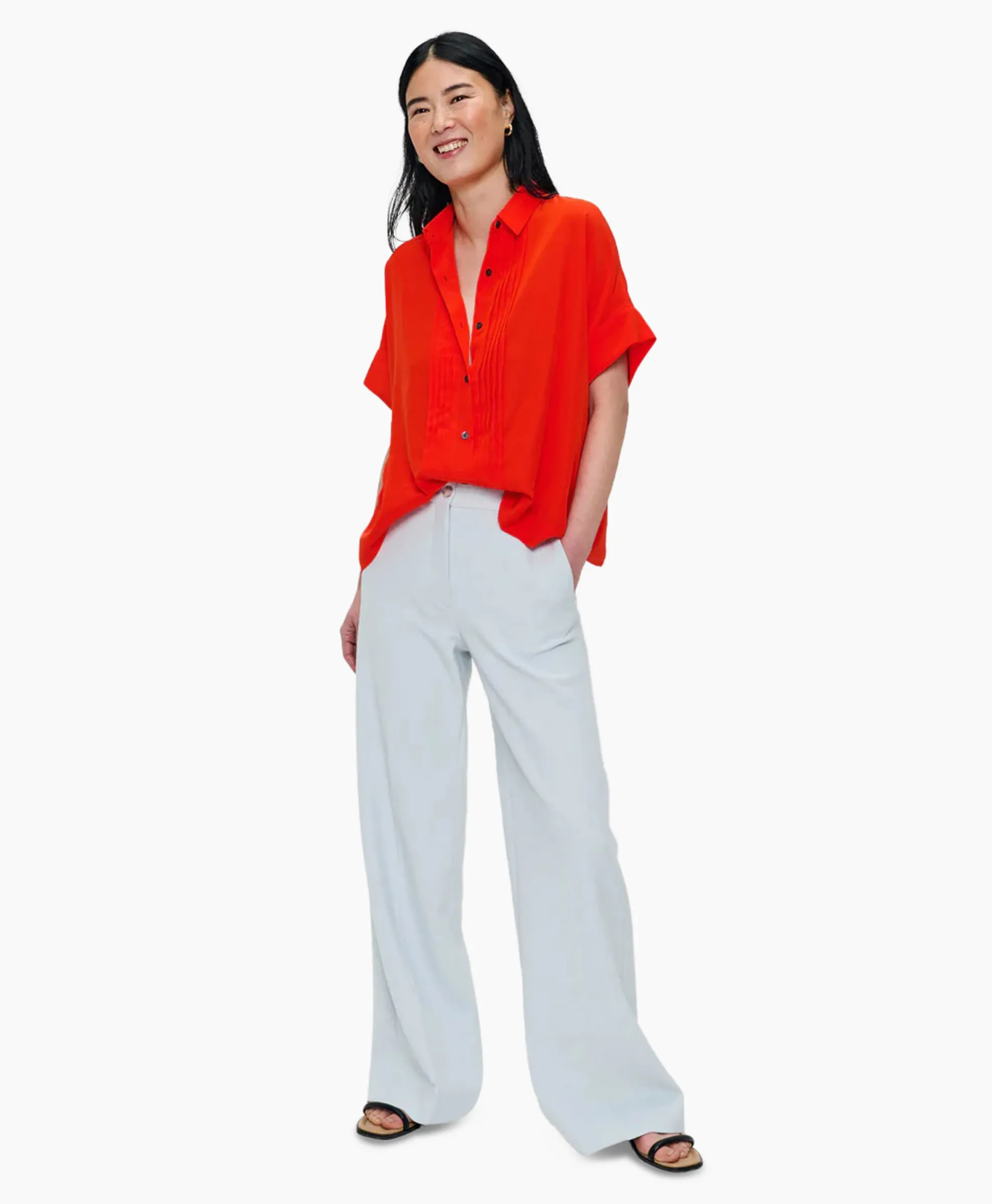 Zenggi Blouse Techno Silk Rood