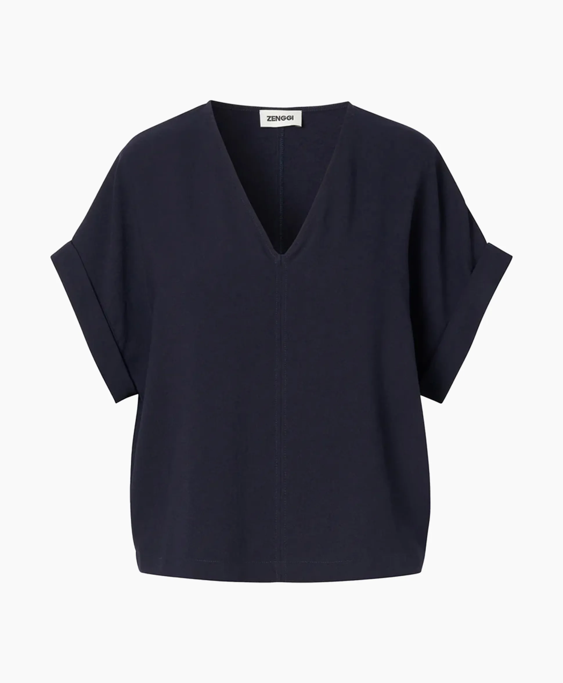 Zenggi Top Fluid V-Neck Donker Blauw